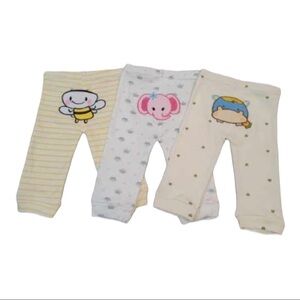 KIDDIEZOOM Set of 3 Adorable Animal Pants Size 3m